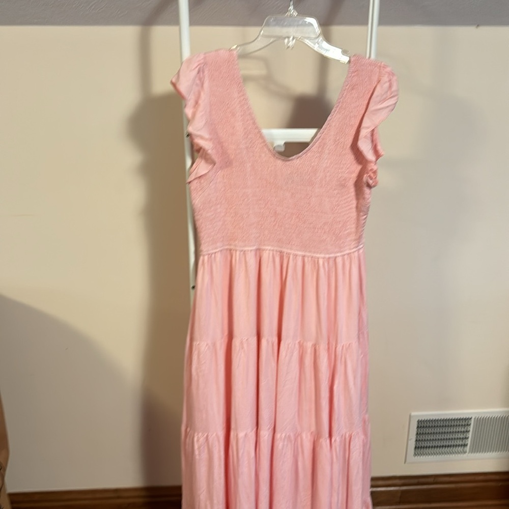 Pretty garden blush pink Maxi Dress - Picture 3 of 5